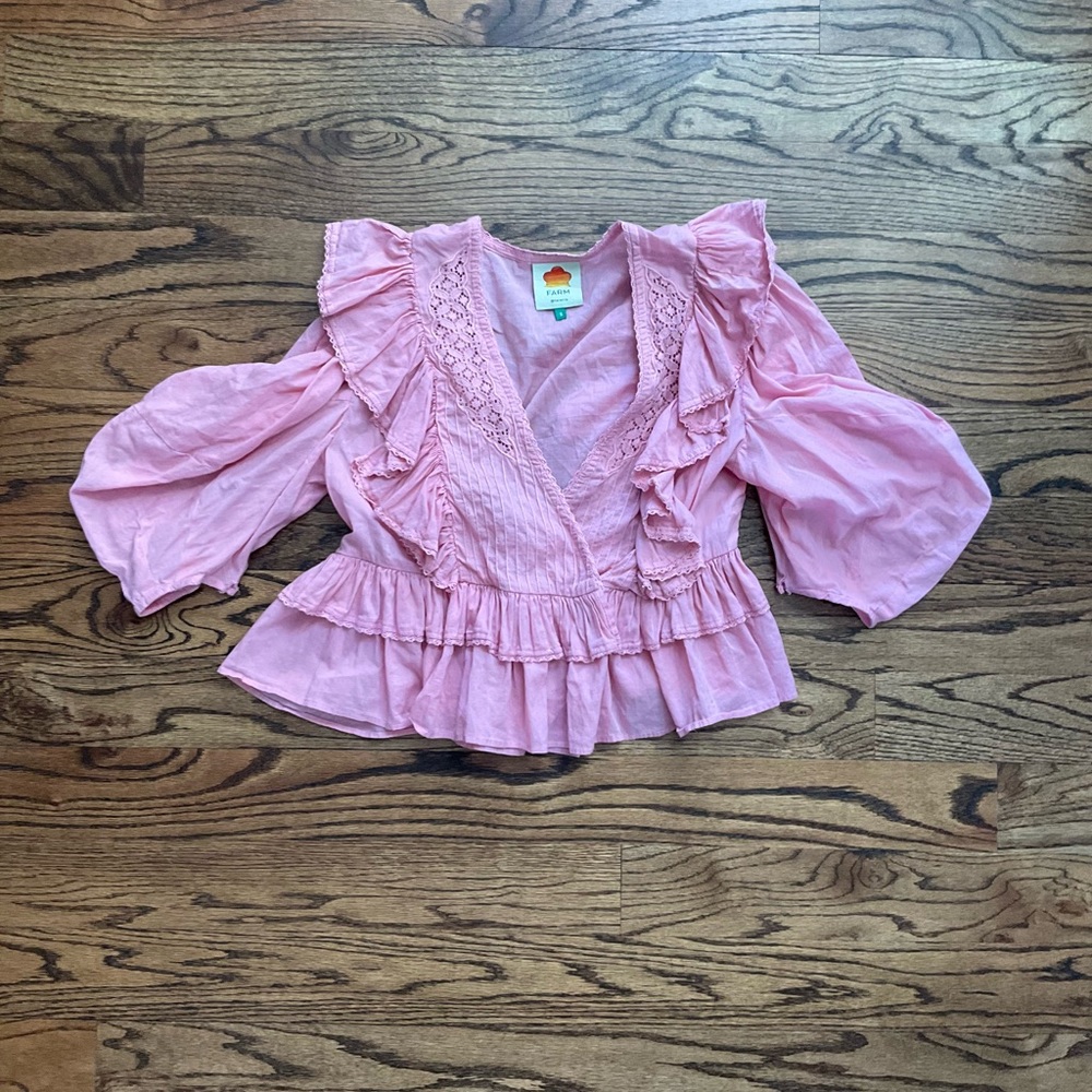 Farm Rio Crop Frilly Top